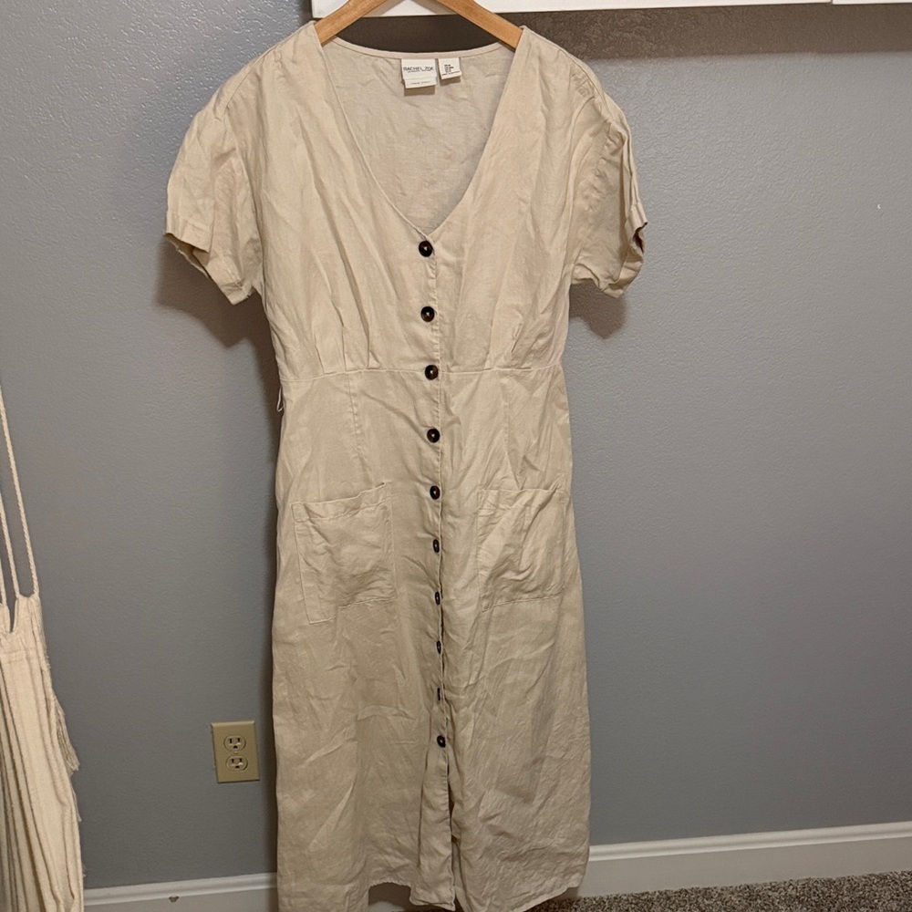 Rachel Zoe Beige Midi Dress